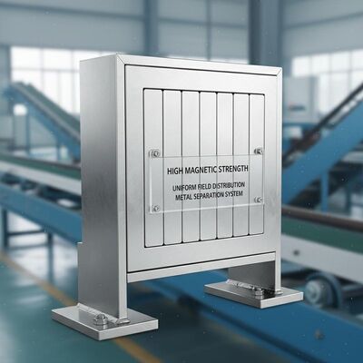 Магнитный сепаратор с высокой магнитной прочностью с однородным распределением магнитного поля, обеспечивающий разделение металлов в промышленности
