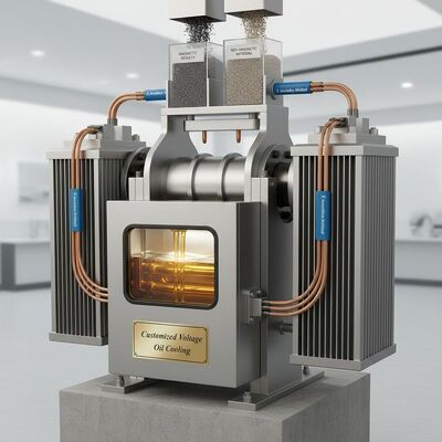 Специализированный электромагнитный сепаратор напряжения, разработанный с использованием метода охлаждения маслом и изоляции E, обеспечивающего результаты магнитной сепарации