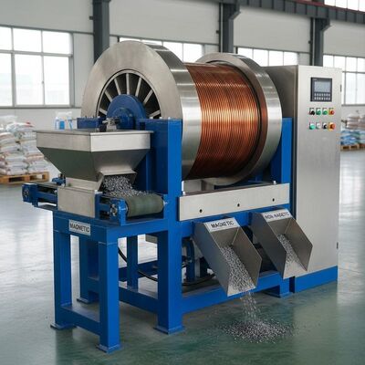 Copper Coil Material Magnetic Separator Machine Circulating Running Capacity 5 to 10 Tons Per Hour Magnetic Separation Equipment