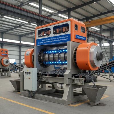 Отделение черных металлов от неметаллических материалов электромагнитный сепаратор с методом изоляции E для промышленных применений