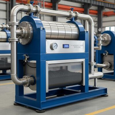 Угольный влажный магнитный сепаратор с интенсивностью магнитного поля 10000 гаусов и нулевой утечкой для обработки