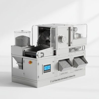 Настраиваемый сухой магнитный сепаратор, обеспечивающий низкое обслуживание и эффективность сепарации до 99%